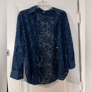 Sheer oversized blouse